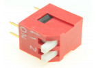DS1040-02RT (Красный) DIP переключатель 2 поз. угловой 24В 0,1А