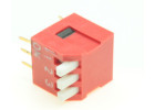 DS1040-03RT (Красный) DIP переключатель 3 поз. угловой 24В 0,1А