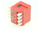 DS1040-04RT (Красный) DIP переключатель 4 поз. угловой 24В 0,1А