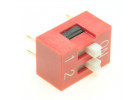 KF1001-02P-R0-FS (Красный) DIP переключатель 2 поз. 24В 0,025А