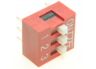 KF1001-03P-R0-GS (Красный) DIP переключатель 3 поз. 24В 0,025А