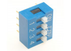 KF1001-04P-B0-GS (Синий) DIP переключатель 4 поз. 24В 0,025А