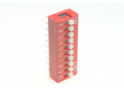 KF1001-10P-R0-GS (Красный) DIP переключатель 10 поз. 24В 0,025А