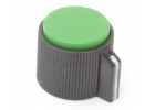 KN113-B/G Ручка пластиковая 23x16,5мм под ось 6мм + винт (Зеленый)