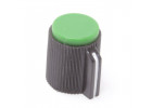 KN113-C/G Ручка пластиковая 15x15,1мм под ось 6мм + винт (Зеленый)