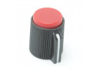 KN113-C/R Ручка пластиковая 15x15,1мм под ось 6мм + винт (Красный)