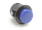 R13-507K/BL Кнопка на панель синяя без фиксации OFF-(ON) SPST 250В 3А (16мм)