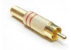 RP-219G-R-EN-HY Штекер RCA на кабель метал. (Золото)