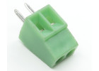 LF120-2.54-02P (Зеленый) Винтовой клеммник на плату 2 конт. шаг 2,54мм 150В 6А