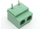 LF126R-5.0-02P (Зеленый) Винтовой клеммник на плату угловой 2 конт. шаг 5мм 300В 10А
