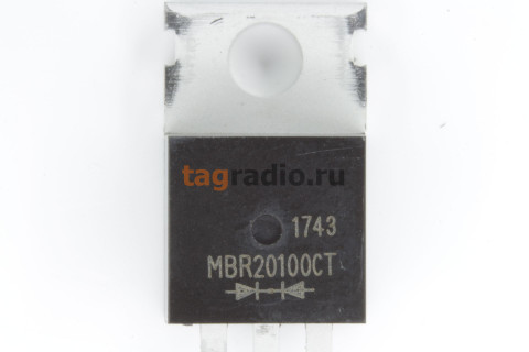 MBR20100CT (TO-220) Диод Шоттки 100В 10А (х2 ОК)