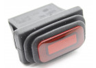 SB068 Переключатель на панель влагозащищенный красный ON-OFF-ON SPDT 250В 16А (28,5x10,5мм)