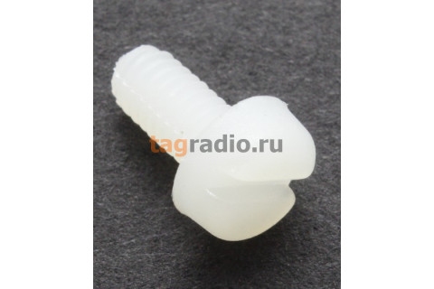 Винт пластиковый DIN84 М3x6мм белый (5шт)