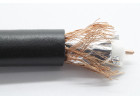 Коаксиальный кабель RG-6U Cu/Al/Cu 64%, PE-Foam/PE, 85%, 75 Ом, наружный черный 1м