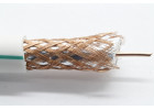 Коаксиальный кабель SAT 703B Cu/Al/Cu 64%, PE-Foam/PVC, 85%, 75 Ом, белый 1м