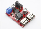 LM2596S Модуль HW-412 Step-Down DC-DC преобразователь Uвх=6-40В Uвых=5В Imax=3А с 2-мя гнездами USB тип A