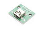 Гнездо Mini USB на плате 5pin шаг 2,54мм