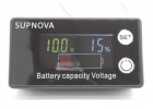 Вольтметр 8-100В и индикатор заряда Li-ion 3S-20S/LiFePO 3S-23S/свинцово-кислотный 12-84В на панель 58x28мм