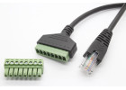 Разъем RJ-45 8P8C с клеммной колодкой 8 конт. на проводе (0,2м)