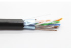 Кабель витая пара Netlan FTP 2*4 5e Cu (черный) 1м