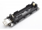 Модуль зарядки Li-ion аккумуляторов 1x18650 Uвх=5В Iзар=1А (Micro-USB) с функцией питания (USB тип A) Uвых=5В Imax=4А/Uвых=3В Imax=1А