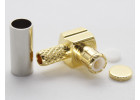 MCX-JWC-1.5 Gold Штекер MCX угловой под обжим кабеля RG174/RG179/RG188/RG316/RD315/LMR100