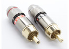 RC-N1001/B+R Штекер RCA на кабель 2шт. (Черный/Красный)