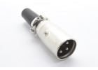 RC-D1028M Штекер XLR 3конт. на кабель (Серебро)
