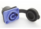 RC-E1008F Гнездо Speakon 3конт. на панель с защитной заглушкой (Синий)