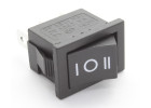 KCD1-103-1-C6-B/3P Переключатель на панель черный ON-OFF-ON SPDT 250В 6А (19,2x13,2мм)