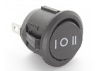 KCD1-105-1-C6-B/3P Переключатель на панель круглый черный ON-OFF-ON SPDT 250В 6А (20мм)