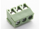 KF396V-3.96-03P-1G (Зеленый) Винтовой клеммник на плату 3 конт. шаг 3,96мм 130В 10А