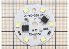 Светодиодная панель 3Вт 6 LED 2835 холодный белый Uвх=220В, 28мм