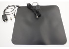 Антенна DVB-T2 170-240/470-862 МГц КСВ 1,5 разъем TV на кабеле RG174 3м с усилителем (39дБи), 30x30см черный