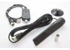 Антенна DVB-T2 170-860 МГц КСВ 1,5 разъем TV на кабеле RG174 3м с усилителем на присоске (36дБи), 14,5см черный