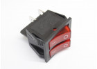 RS-2101-1C3-R/B Переключатель на панель двойной красный ON-OFF DPST 250В 15А (25,4х21,8мм)