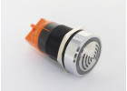 LBFMQ Индикатор на панель LB22FM-Q/R12V/N/J(L) красный 12В с зуммером (22мм) хромированный