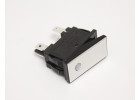 LBCX Переключатель LBCX2810.5-Y202/R220V/PC(L) серебряный с индикатором 220В ON-OFF DPST 250В 16А (красный) пластик
