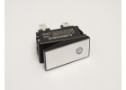LBCX Переключатель LBCX2810.5-Y202/G220V/PC(L) серебряный с индикатором 220В ON-OFF DPST 250В 16А (зеленый) пластик