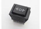 KCD2-223-C10-B/B Переключатель на панель черный (ON)-OFF-(ON) DPDT 250В 16А (28,5x21,5мм)