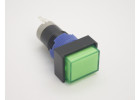 LAS12-A1/Green Кнопка на панель с подсветкой 220В с фиксацией ON-ON SPDT 250В 3А 12мм (зеленый) пластик
