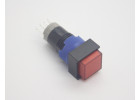 LAS12-A2/Red Кнопка на панель с подсветкой 220В с фиксацией ON-ON SPDT 250В 3А 12мм (красный) пластик