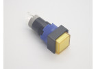 LAS12-A2/Yellow Кнопка на панель с подсветкой 220В с фиксацией ON-ON SPDT 250В 3А 12мм (желтый) пластик
