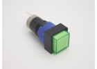 LAS12-A2/Green Кнопка на панель с подсветкой 220В без фиксации ON-(ON) SPDT 250В 3А 12мм (зеленый) пластик