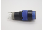 LAS12-A3/Blue Кнопка на панель с подсветкой 220В с фиксацией ON-ON SPDT 250В 3А 12мм (синий) пластик