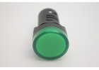 AD22-LED/Green Индикатор на панель зеленый 220В (22мм) пластик