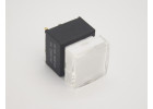 PB-15/White Кнопка на печатную плату с подсветкой 6В без фиксации ON-(ON) SPDT 250В 3А (белый) пластик