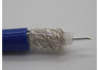 Коаксиальный кабель RG-142 1xSCu/112xSCu/112xSCu, PTFE/FEP, 70%, 50 Ом, 18ГГц, синий 1м