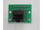 Розетка RJ-45 8P8C вертикальная на плате 9pin шаг 2,54мм