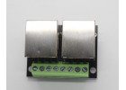 Розетка RJ-45 8P8C (2шт.) на плате с клеммными колодками 8 конт.